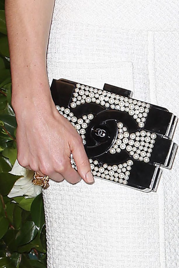 Jessica Biel Honours MoMA Sponsors, Chanel, With A Glittering Clutch