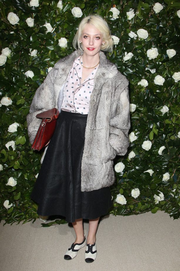 Cory Kennedy Goes Fashion-Forward In An Aline Midi And Loafers