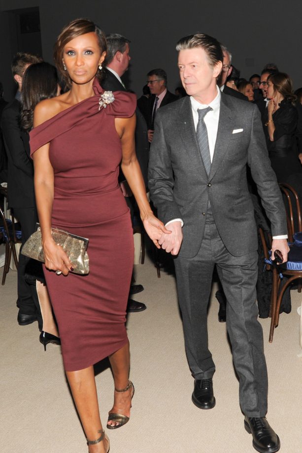 Iman and David Bowie Walk Hand In Hand