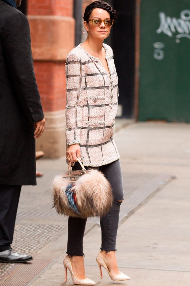 Lily Allen Looks Chic In Chanel Out And About In New York, 2014