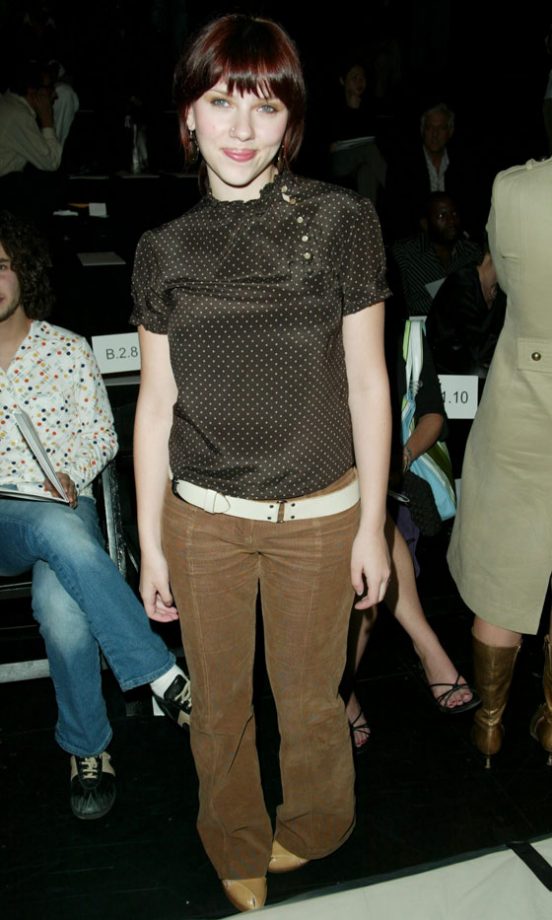 Scarlett Johansson At The BCBG Max Azria Show At New York Fashion Week, September 2003