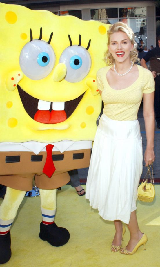Scarlett Johansson At The Spongebob Squarepants Film Premiere, Hollywood, 2004