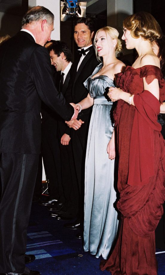 Scarlett Johansson And Natalie Portman Meet Prince Charles At The Other Boleyn Girl' Royal Film Premiere, 2008