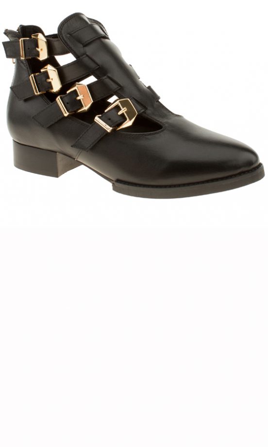 Schuh AW13 Collection: Black Buckle Cut-Out Boots, £72