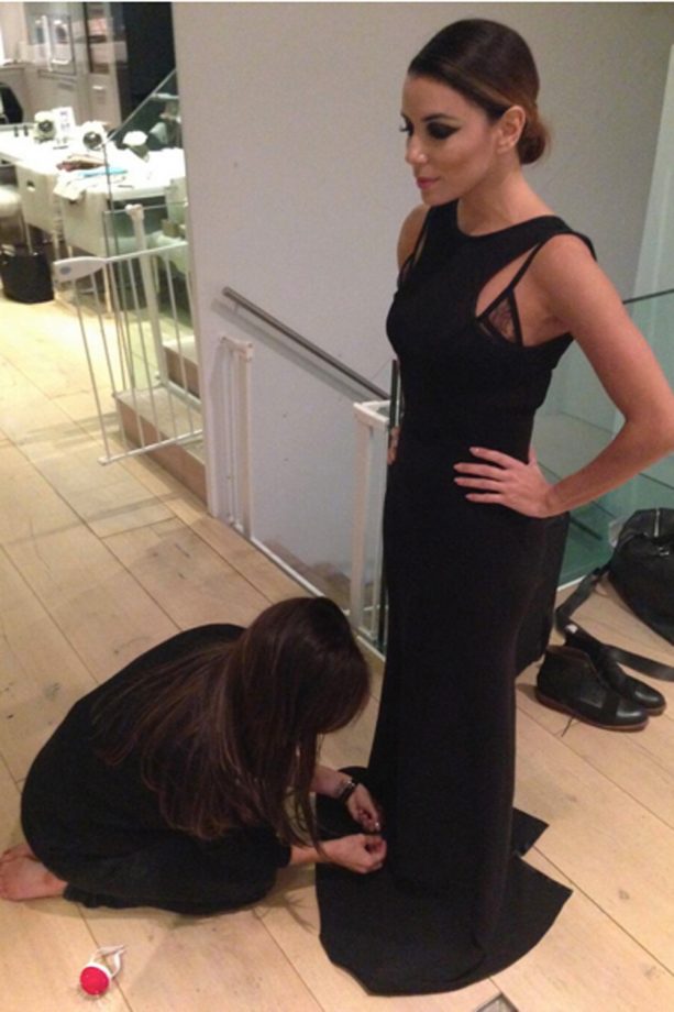 Victoria Beckham and Eva Longoria Before London's Gift Gala, 2013