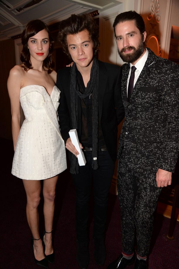 Alexa Chung, Harry Styles and Jack Guinness at The British Fashion Awards 2013