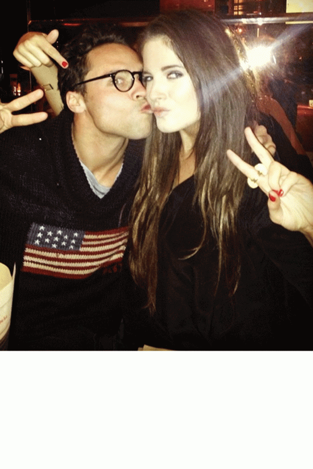 Andy Jordan Plants A Kiss On Binky Felstead's Face, 2013