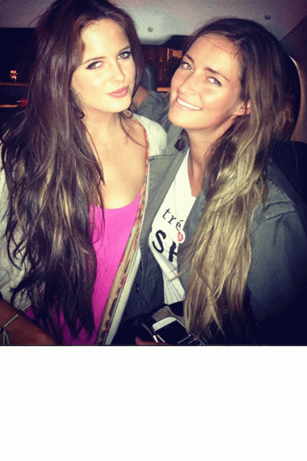 Binky Felstead And BFF Fran Newman-Young Showcase Their Long Locks, 2013