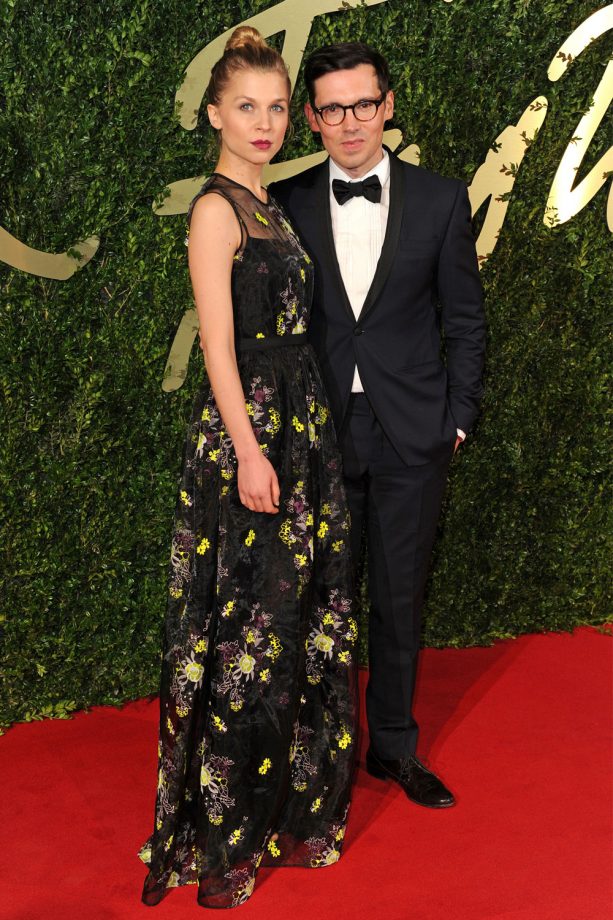 Clemence Poesy and Erdem Moralioglu at The British Fashion Awards 2013