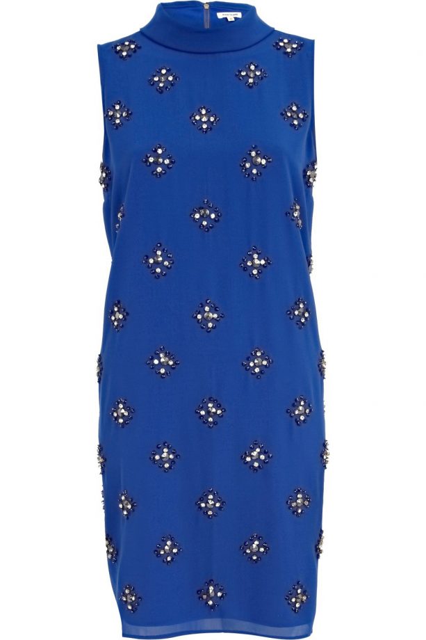 River Island Blue Turtle Neck Shift Dress, £20