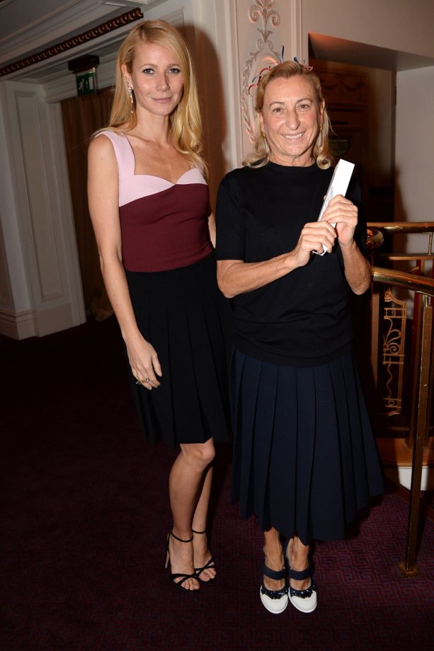 Gwyneth Paltrow and Miuccia Prada at The British Fashion Awards 2013
