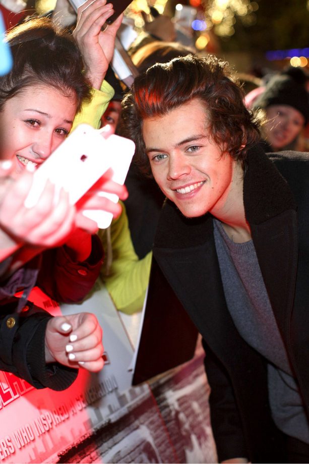 Just Part of The Day Job - Harry Styles Takes Photos With Fans at 'The Class of '92 Premiere'