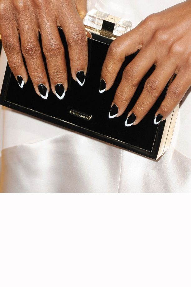 Party Nails: Kerry Washington's Monochrome Mani