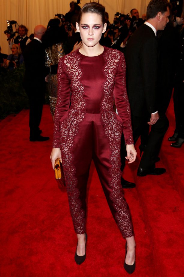 Kristen Stewart Wows In Red Satin For The Met Ball