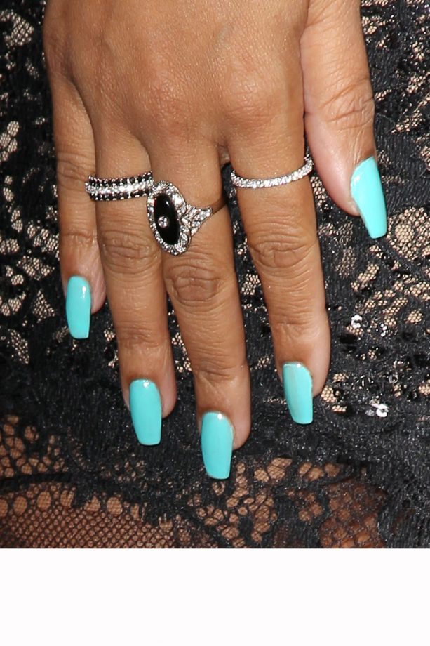 Party Nails: La La Anthony's Turquoise Talons