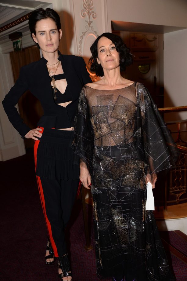 Lady Amanda Harlech and Stella Tennant at The British Fashion Awards 2013
