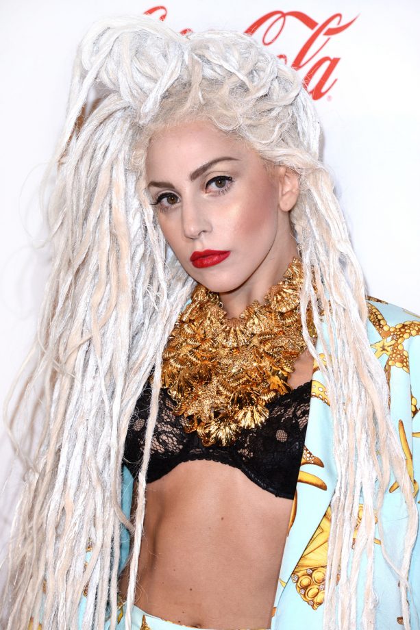 Lady Gaga With Dramatic Make-Up And Hair At The Jingle Bell Ball