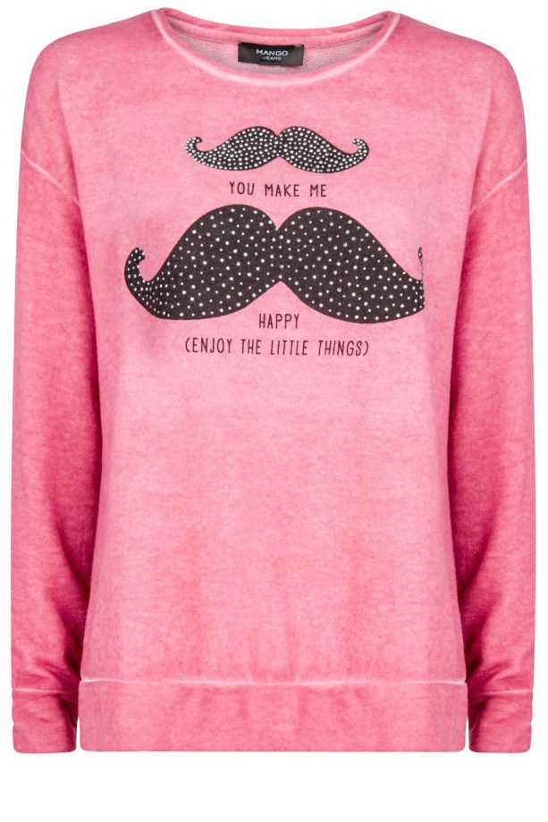 Mango Rhinestone Motif Sweatshirt, £34.99