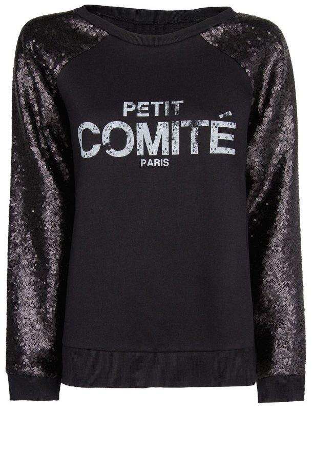 Mango Typographic Print Sequined Sweatshirt, £34.99