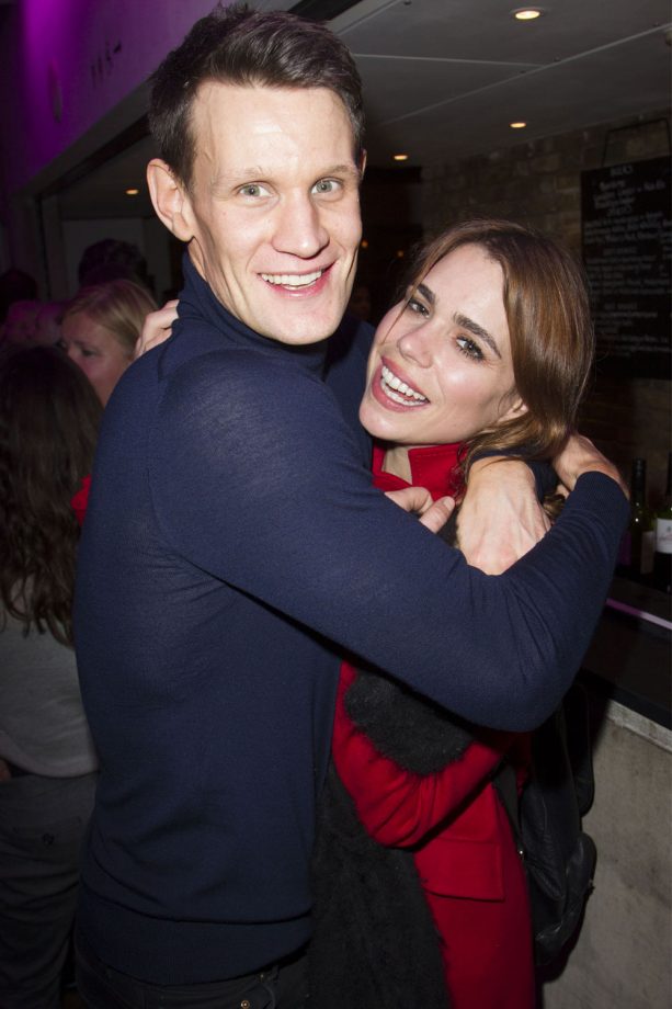 Matt Smith And Billie Piper Having A Hug At The 'American Psycho' Play Press Night After Party