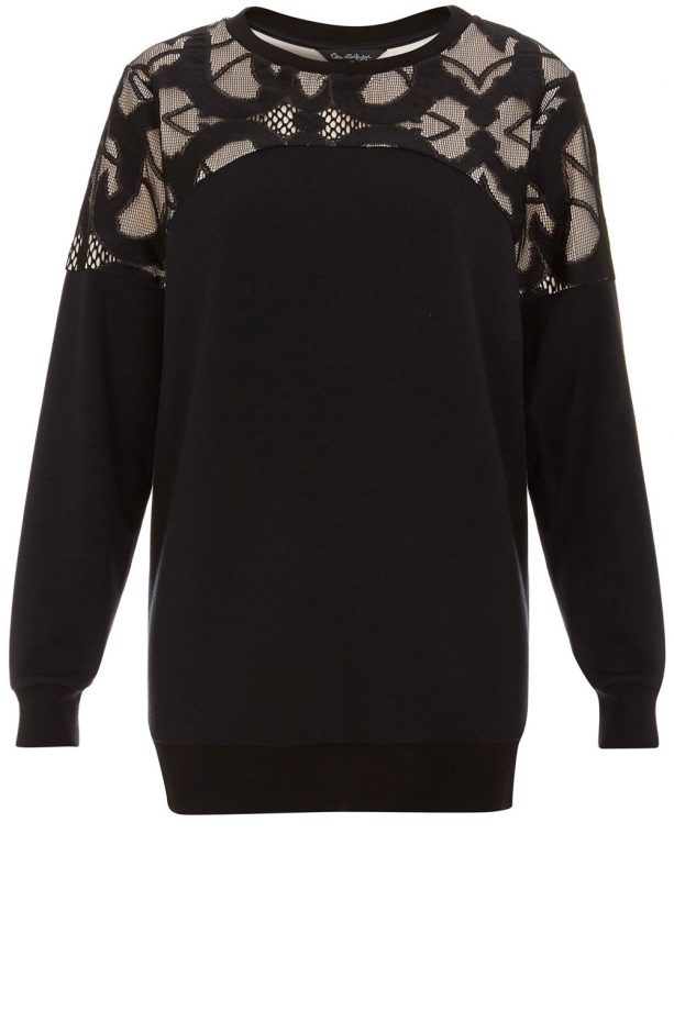 Miss Selfridge Lace Yoke Sweatshirt, £32