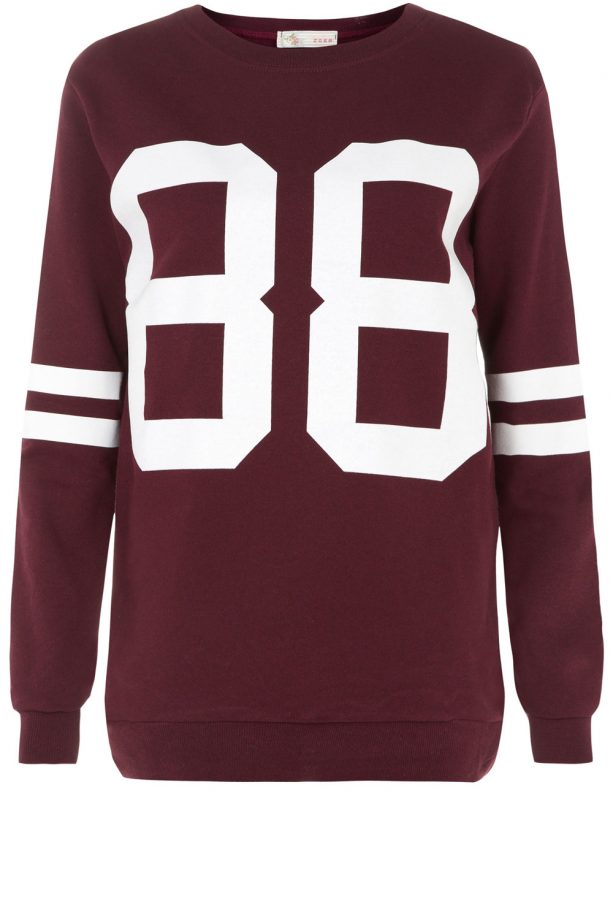 New Look Dark Red '88' Varsity Sweater, £17.99