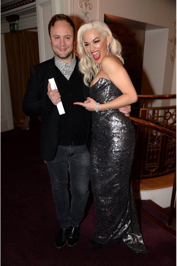 Nicholas Kirkwood and Rita Ora at The British Fashion Awards 2013
