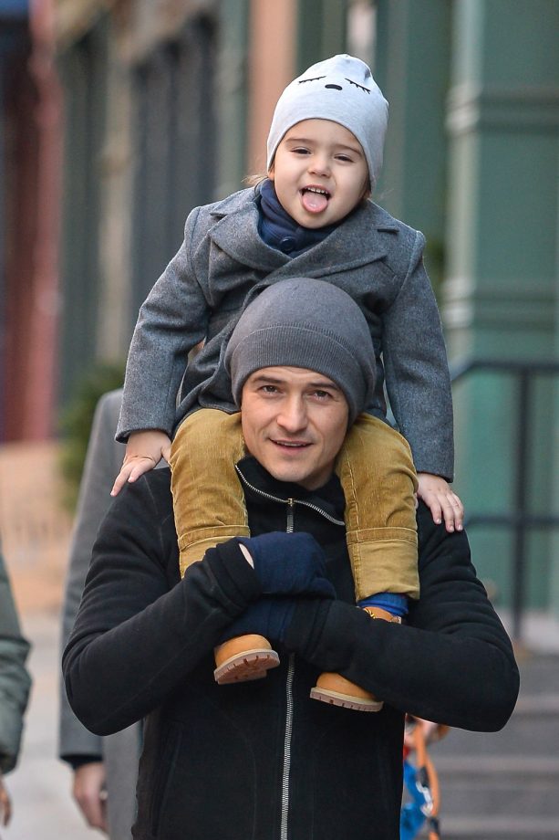 Orlando Bloom Is Spotted With Son Flynn In New York