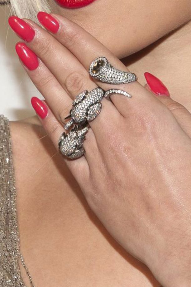 Party Nails: Rita Ora's High-Shine Red