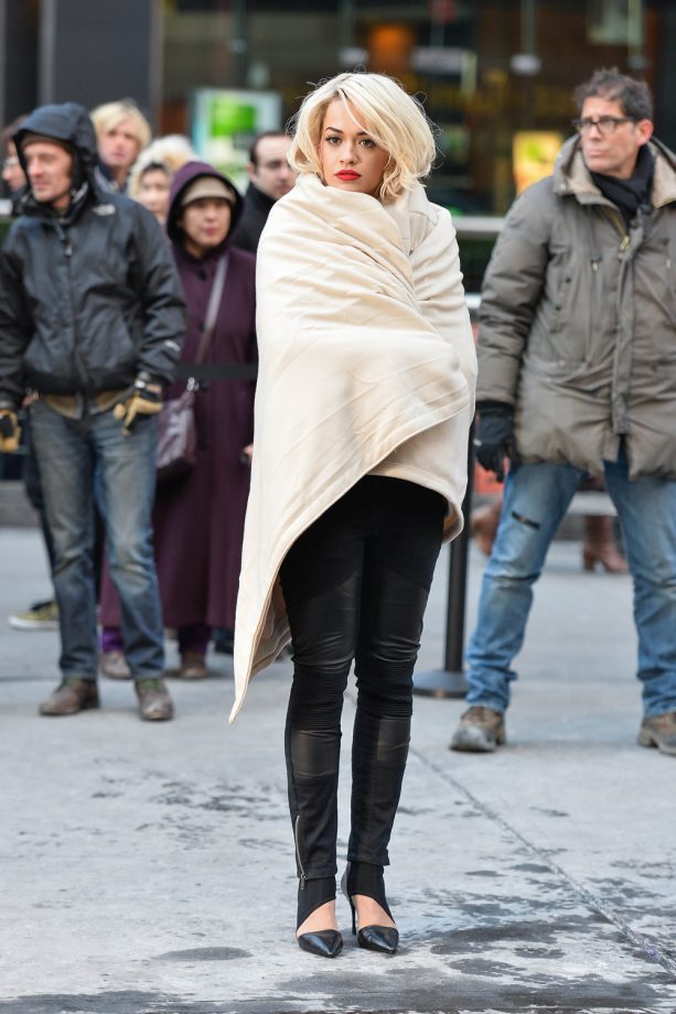 Rita Ora DKNY Photo Shoot, Time Square, New York