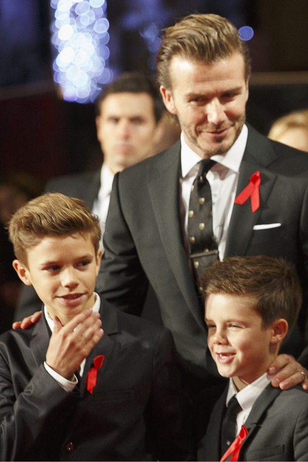 David Beckham Proudly Stands Alongside Sons Cruz and Romeo at 'The Class of '92 Film Premiere'