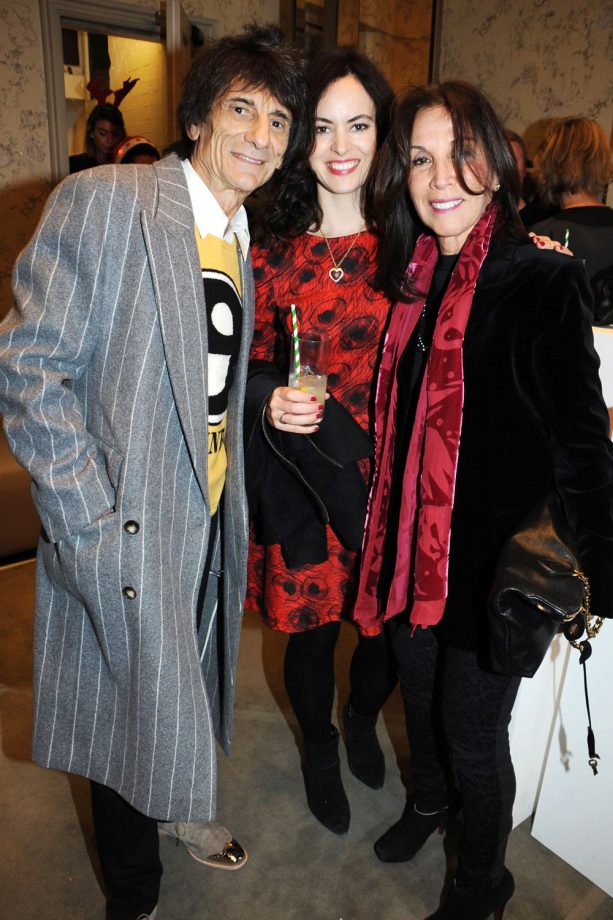 Ronnie Wood, Sally Humphreys and Olivia Harrison At The Stella McCartney Christmas Lights Ceremony