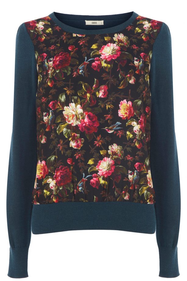 Oasis Rose Print Jumper, £40