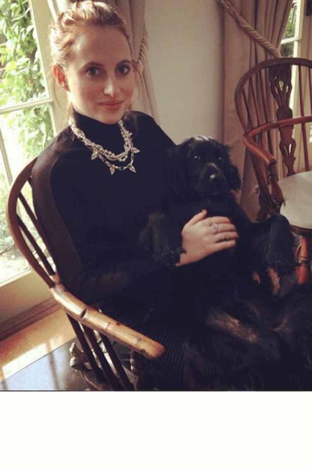 Rosie Fortescue Cuddles Up To A Pooch, 2013