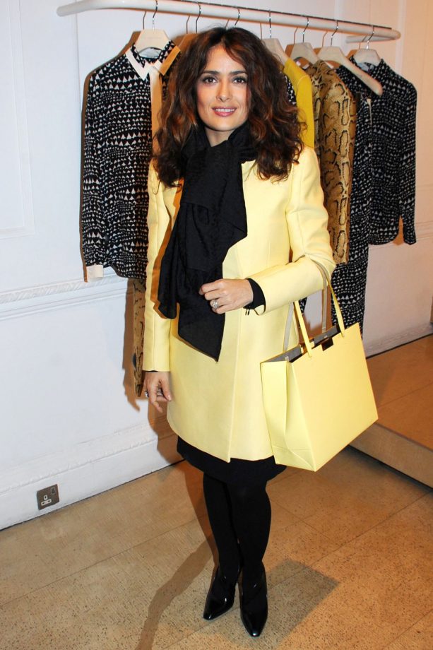 Salma Hayek At The Stella McCartney Christmas Lights Ceremony