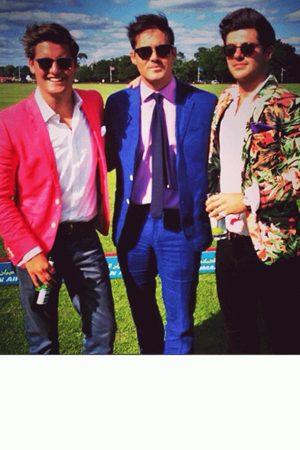 Stevie Johnson, Spencer Matthews And Alex Mytton Go Bright For The Races, 2013
