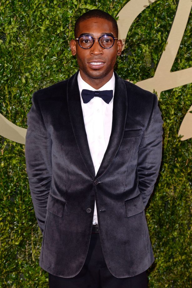 Tinie Tempah Wears A Top Trend, Velvet at The British Fashion Awards 2013