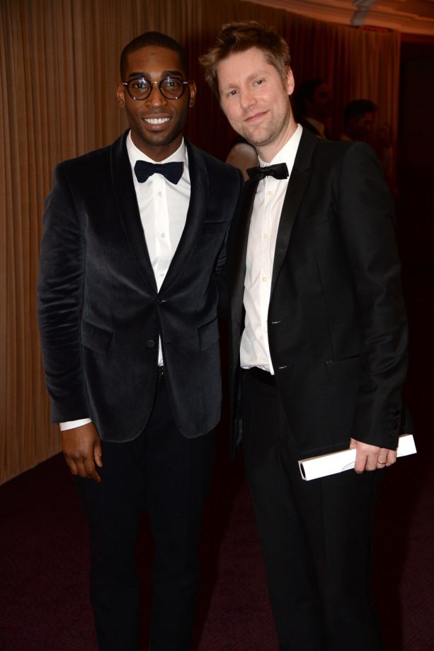 Tinie Tempah and Burberry Chief Exec Christopher Bailey at The British Fashion Awards 2013