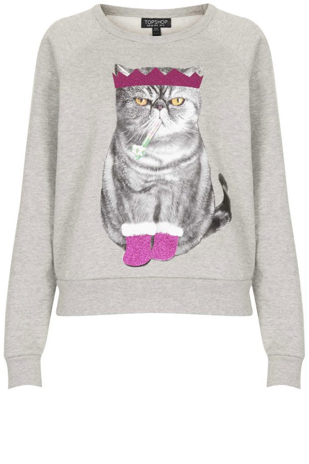 Topshop Christmas Cat Sweatshirt, £29