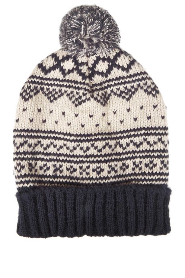 Topshop Fairisle Beanie Bobble Hat, £14