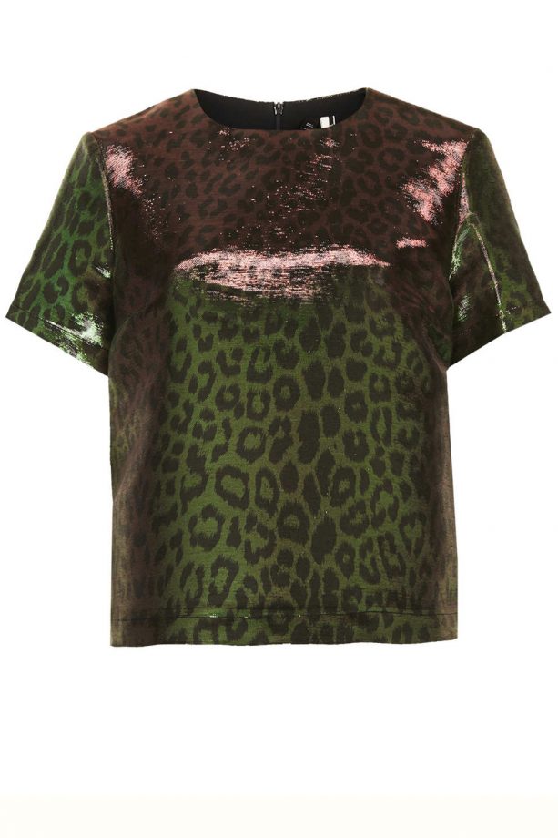 Topshop Leopard Shimmer Tee, £45