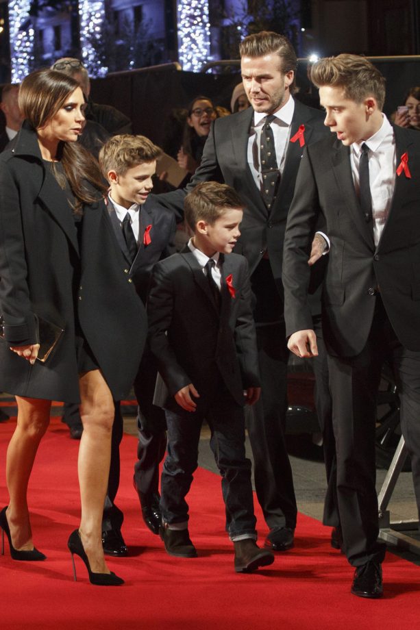 Victoria Beckham Walks The Red Carpet With Romeo, Cruz, Brooklyn and David at 'The Class of '92 Film Premiere'