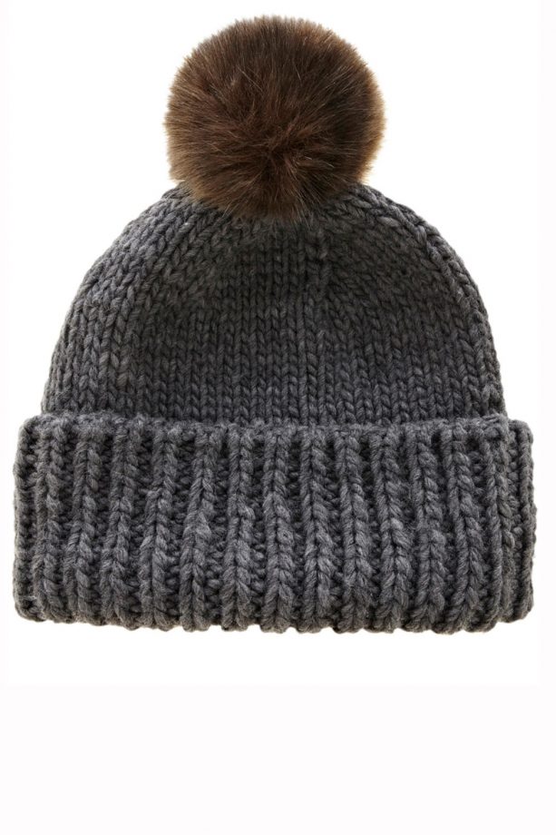 Warehouse Faux Trim Pom Pom Hat, £16