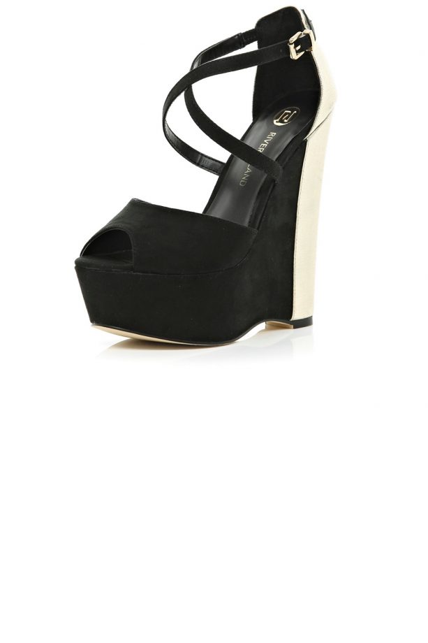 River Island Black Wedges, £30