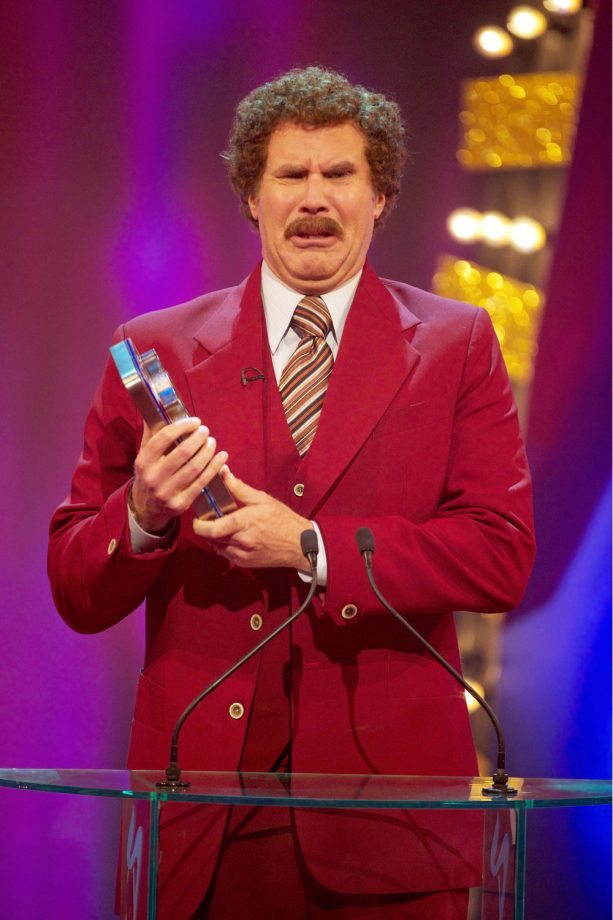 Will Ferrell As 'Anchorman''s Ron Burgundy Accepts The International Achievement Award At The British Comedy Awards