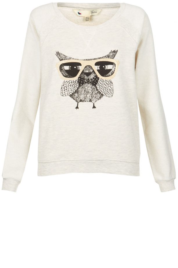 Yumi Cream Glasses Owl Sweather, £42.99
