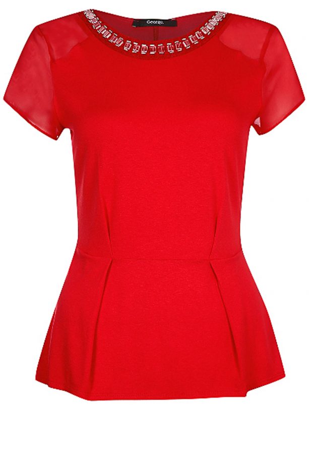 George At Asda Peplum Top, £12