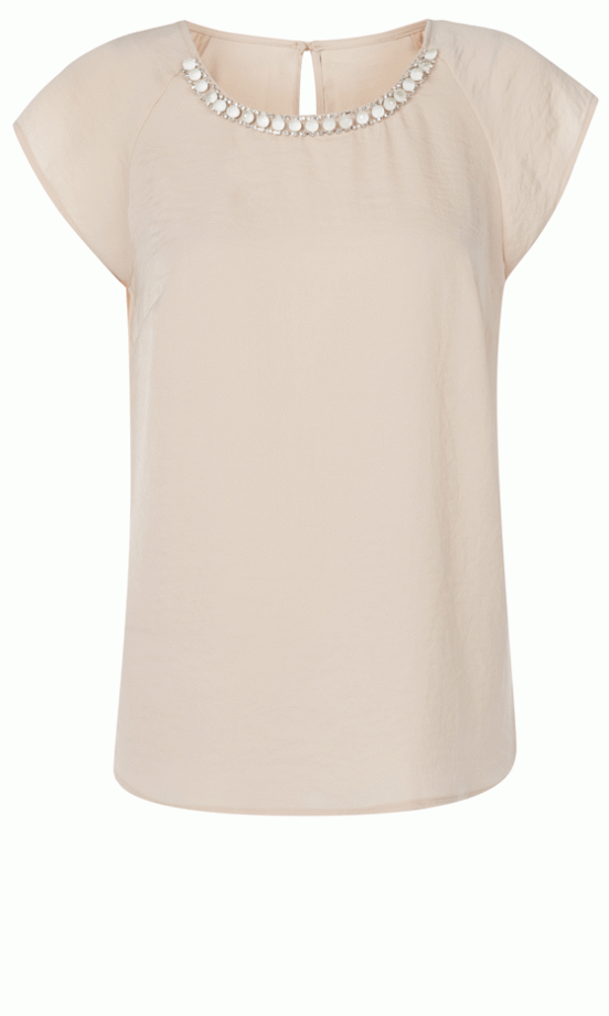Primark Beaded Neck Satin Tee, £12
