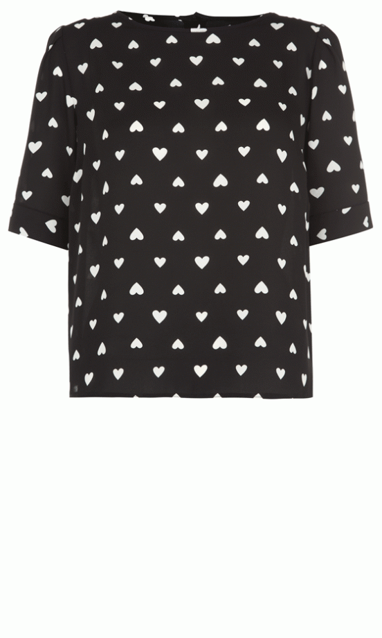Primark Heart Print Cropped Tee, £10