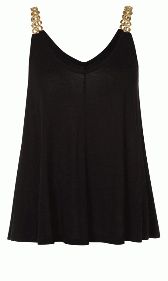 Primark Black Cami With Chain Detailing, £5